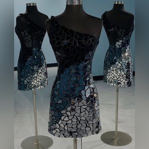 Sherri Hill Mirror Homecoming Dress (Style #54828)